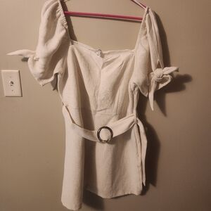 River Island Cream Mini Dress